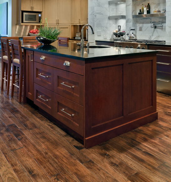 Dark oak hand scraped