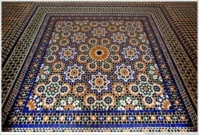 Beautiful floors, Bahia Palace, Marrakech - Eve Andersson