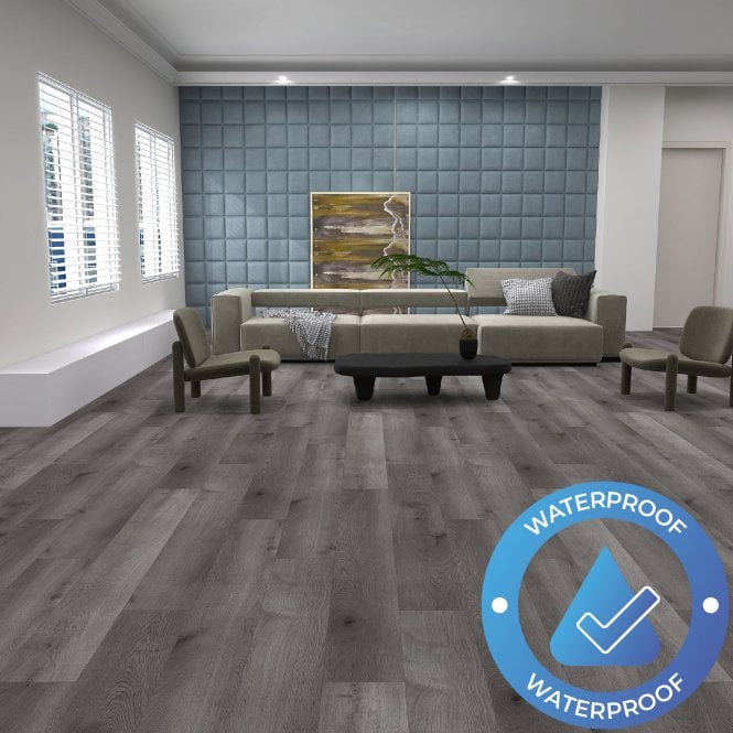 AquaStone - Waterproof LVT Flooring - Carbon Graphite (5G)