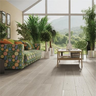 Aspire Click - 14mm x 180mm x 2.26m Engineered Oak Flooring - Marzipan Matt Lacquered