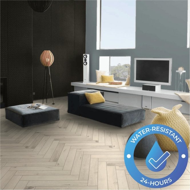 Chateau+ - Water-Resistant 8mm Herringbone Flooring - Gyant Light - 4103