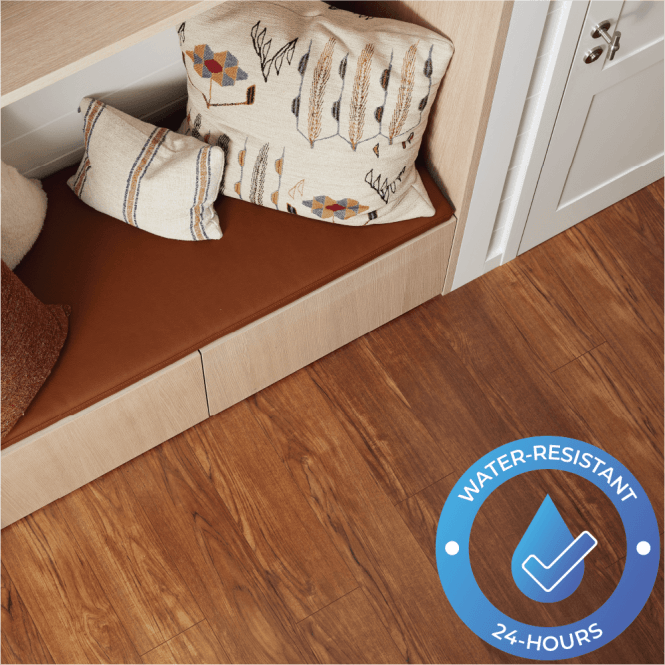  - Ocean+ - 8mm Water-Resistant Laminate - Teak Brown - 7811