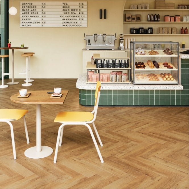 Berry Zenn - Glue Down Herringbone LVT Flooring - Cairo
