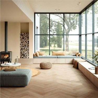Berry Zenn - Glue Down Herringbone LVT Flooring - Orlando