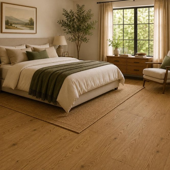Dynasty - 18mm x 150mm Engineered Wood Flooring - Oak Brushed & Lacquered