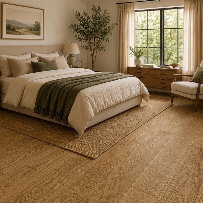 Dynasty - 18mm x 150mm Engineered Wood Flooring - Oak Lacquered