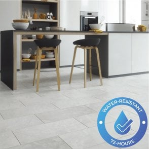 Elite Stone - 8mm Tile Effect Laminate - White Granite