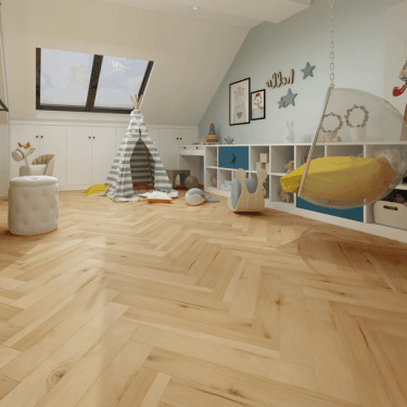 Emperor - 12mm Laminate Flooring - Bleached Herringbone Oak