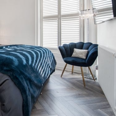 Emperor - 12mm Laminate Flooring -  Grey Herringbone Oak