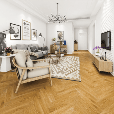 Emperor - 12mm Laminate Flooring - Herringbone Natural Oak