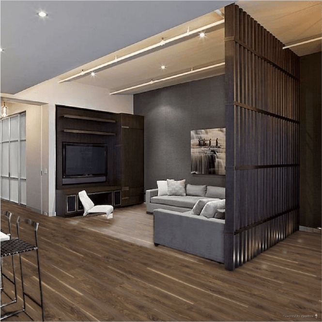 Glossy Varnished - 8mm High Gloss Laminate Flooring - Walnut Wood