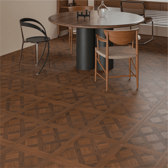 Manor House - 8mm Parquet - Laminate Flooring - Regal Walnut