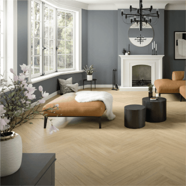Mysa - 8mm Herringbone Laminate Flooring - Ales Oak
