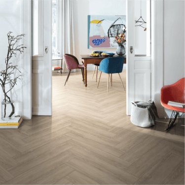 Mysa - 8mm Herringbone Laminate Flooring - Newport Beige Oak 1.97M2