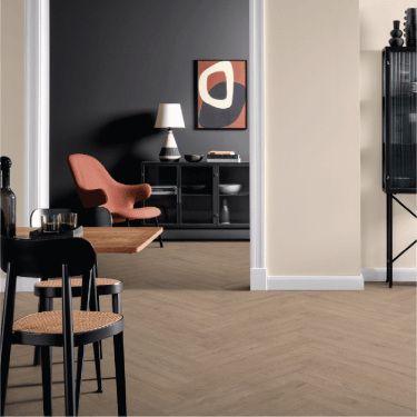 Mysa - 8mm Herringbone Laminate Flooring - Tirun Oak