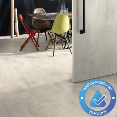 New Hydro Guard - 8mm Water Resistant Laminate Flooring - Cream Concrete