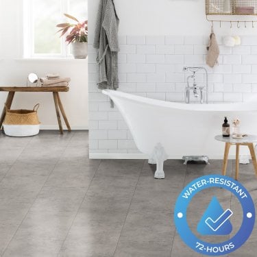 New Hydro Guard - 8mm Water Resistant Laminate Flooring - Light Concrete