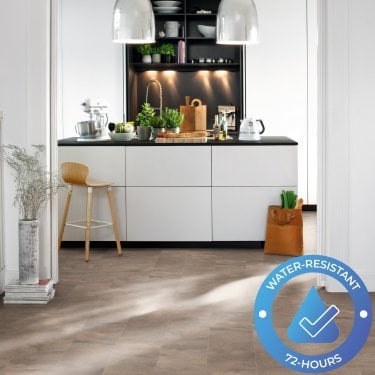 New Hydro Guard - 8mm Water Resistant Laminate Flooring - Sand Beige