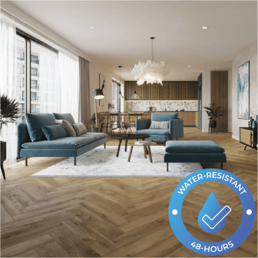 Villa - 8mm Herringbone Laminate - Carri Oak