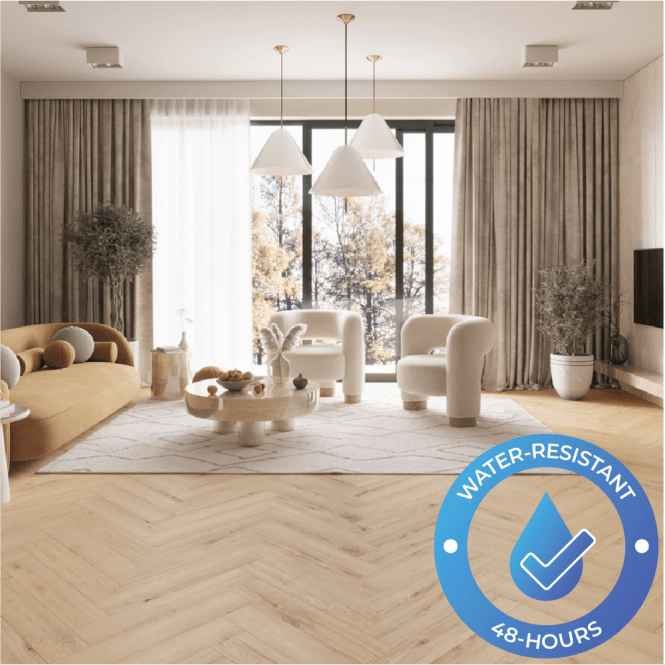 Villa - 8mm Herringbone Laminate - Centi Oak