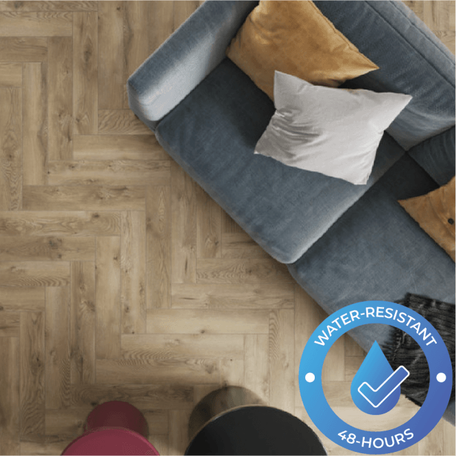Villa - 8mm Herringbone Laminate - Lasi Oak
