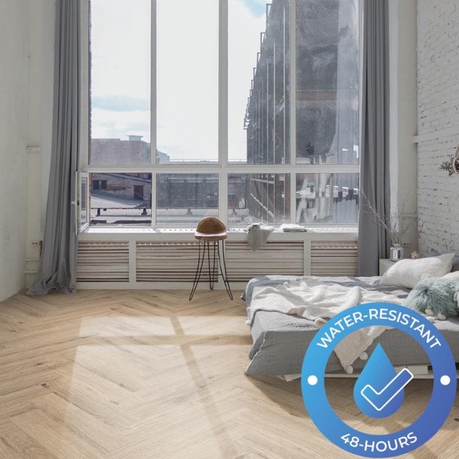 Villa - 8mm Herringbone Laminate - Monastery Oak