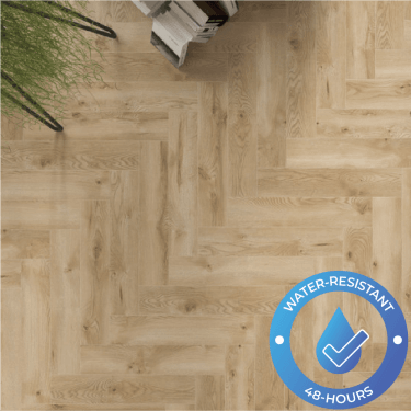 Villa - 8mm Herringbone Laminate - Pesa Oak